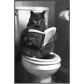 Picture of Plus Size Kitty on the Loo _GroupedProduct_Rectangle_Portrait_Canvas_Framed_