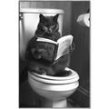 Picture of Plus Size Kitty on the Loo _GroupedProduct_Rectangle_Portrait_Canvas_Framed_