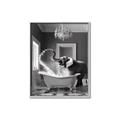 Picture of Joyful Elephant Bath Time _GroupedProduct_Rectangle_Portrait_Canvas_Framed_