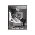 Picture of Joyful Elephant Bath Time _GroupedProduct_Rectangle_Portrait_Canvas_Framed_