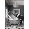 Picture of Joyful Elephant Bath Time _GroupedProduct_Rectangle_Portrait_Canvas_Framed_