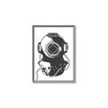 Picture of Vintage Diver Poster _GroupedProduct_Rectangle_Portrait_Canvas_Framed_