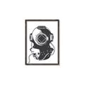 Picture of Vintage Diver Poster _GroupedProduct_Rectangle_Portrait_Canvas_Framed_