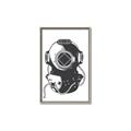 Picture of Vintage Diver Poster _GroupedProduct_Rectangle_Portrait_Canvas_Framed_