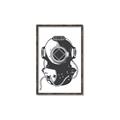 Picture of Vintage Diver Poster _GroupedProduct_Rectangle_Portrait_Canvas_Framed_