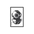 Picture of Vintage Diver Poster _GroupedProduct_Rectangle_Portrait_Canvas_Framed_