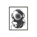 Picture of Vintage Diver Poster _GroupedProduct_Rectangle_Portrait_Canvas_Framed_