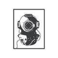 Picture of Vintage Diver Poster _GroupedProduct_Rectangle_Portrait_Canvas_Framed_