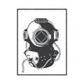 Picture of Vintage Diver Poster _GroupedProduct_Rectangle_Portrait_Canvas_Framed_