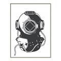 Picture of Vintage Diver Poster _GroupedProduct_Rectangle_Portrait_Canvas_Framed_