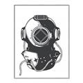Picture of Vintage Diver Poster _GroupedProduct_Rectangle_Portrait_Canvas_Framed_
