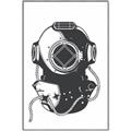 Picture of Vintage Diver Poster _GroupedProduct_Rectangle_Portrait_Canvas_Framed_