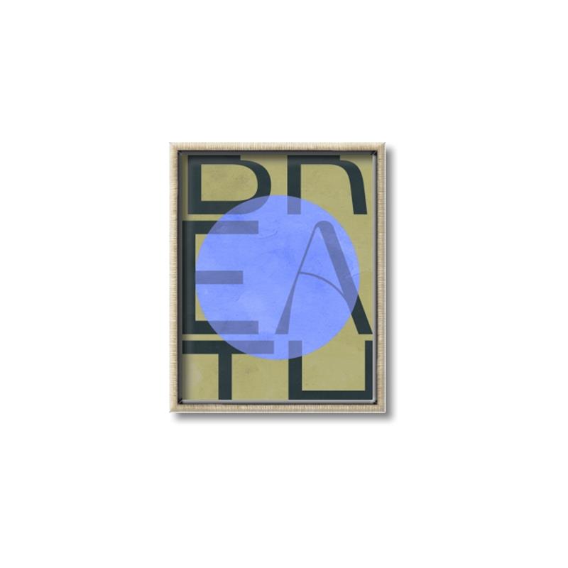 Picture of Breath Typography Poster _GroupedProduct_Rectangle_Portrait_Canvas_Framed_