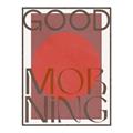 Picture of Good Morning Typography Poster _GroupedProduct_Rectangle_Portrait_Canvas_Framed_