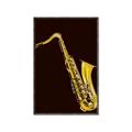 Picture of Golden Saxophone Poster _GroupedProduct_Rectangle_Portrait_Canvas_Framed_