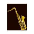 Picture of Golden Saxophone Poster _GroupedProduct_Rectangle_Portrait_Canvas_Framed_