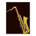 Picture of Golden Saxophone Poster _GroupedProduct_Rectangle_Portrait_Canvas_Framed_