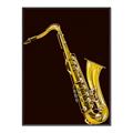 Picture of Golden Saxophone Poster _GroupedProduct_Rectangle_Portrait_Canvas_Framed_