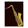 Picture of Golden Saxophone Poster _GroupedProduct_Rectangle_Portrait_Canvas_Framed_