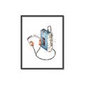 Picture of Retro Walkman Poster _GroupedProduct_Rectangle_Portrait_Canvas_Framed_