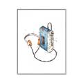 Picture of Retro Walkman Poster _GroupedProduct_Rectangle_Portrait_Canvas_Framed_
