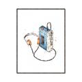 Picture of Retro Walkman Poster _GroupedProduct_Rectangle_Portrait_Canvas_Framed_