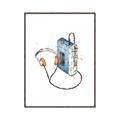 Picture of Retro Walkman Poster _GroupedProduct_Rectangle_Portrait_Canvas_Framed_