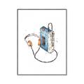 Picture of Retro Walkman Poster _GroupedProduct_Rectangle_Portrait_Canvas_Framed_