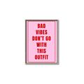 Picture of Bad Vibes Typography Poster _GroupedProduct_Rectangle_Portrait_Canvas_Framed_