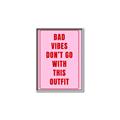 Picture of Bad Vibes Typography Poster _GroupedProduct_Rectangle_Portrait_Canvas_Framed_