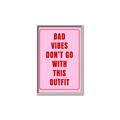 Picture of Bad Vibes Typography Poster _GroupedProduct_Rectangle_Portrait_Canvas_Framed_