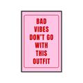 Picture of Bad Vibes Typography Poster _GroupedProduct_Rectangle_Portrait_Canvas_Framed_