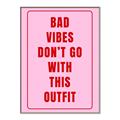 Picture of Bad Vibes Typography Poster _GroupedProduct_Rectangle_Portrait_Canvas_Framed_