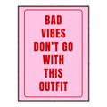 Picture of Bad Vibes Typography Poster _GroupedProduct_Rectangle_Portrait_Canvas_Framed_