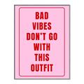 Picture of Bad Vibes Typography Poster _GroupedProduct_Rectangle_Portrait_Canvas_Framed_