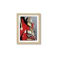Picture of Retro Red guitar Poster _GroupedProduct_Rectangle_Portrait_Framed_Matted_