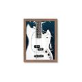 Picture of Retro White guitar Poster _GroupedProduct_Rectangle_Portrait_Framed_Matted_
