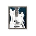 Picture of Retro White guitar Poster _GroupedProduct_Rectangle_Portrait_Framed_Matted_