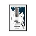 Picture of Retro White guitar Poster _GroupedProduct_Rectangle_Portrait_Framed_Matted_