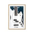 Picture of Retro White guitar Poster _GroupedProduct_Rectangle_Portrait_Framed_Matted_