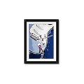 Picture of Retro Blue guitar Poster _GroupedProduct_Rectangle_Portrait_Framed_Matted_