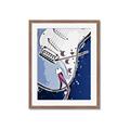 Picture of Retro Blue guitar Poster _GroupedProduct_Rectangle_Portrait_Framed_Matted_