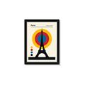 Picture of Retro Eiffel Tower Poster _GroupedProduct_Rectangle_Portrait_Framed_Matted_