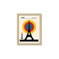 Picture of Retro Eiffel Tower Poster _GroupedProduct_Rectangle_Portrait_Framed_Matted_