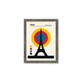 Picture of Retro Eiffel Tower Poster _GroupedProduct_Rectangle_Portrait_Framed_Matted_
