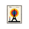 Picture of Retro Eiffel Tower Poster _GroupedProduct_Rectangle_Portrait_Framed_Matted_