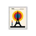 Picture of Retro Eiffel Tower Poster _GroupedProduct_Rectangle_Portrait_Framed_Matted_