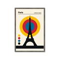 Picture of Retro Eiffel Tower Poster _GroupedProduct_Rectangle_Portrait_Framed_Matted_