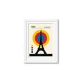 Picture of Retro Eiffel Tower Poster _GroupedProduct_Rectangle_Portrait_Framed_Matted_