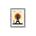 Picture of Retro Eiffel Tower Poster _GroupedProduct_Rectangle_Portrait_Framed_Matted_